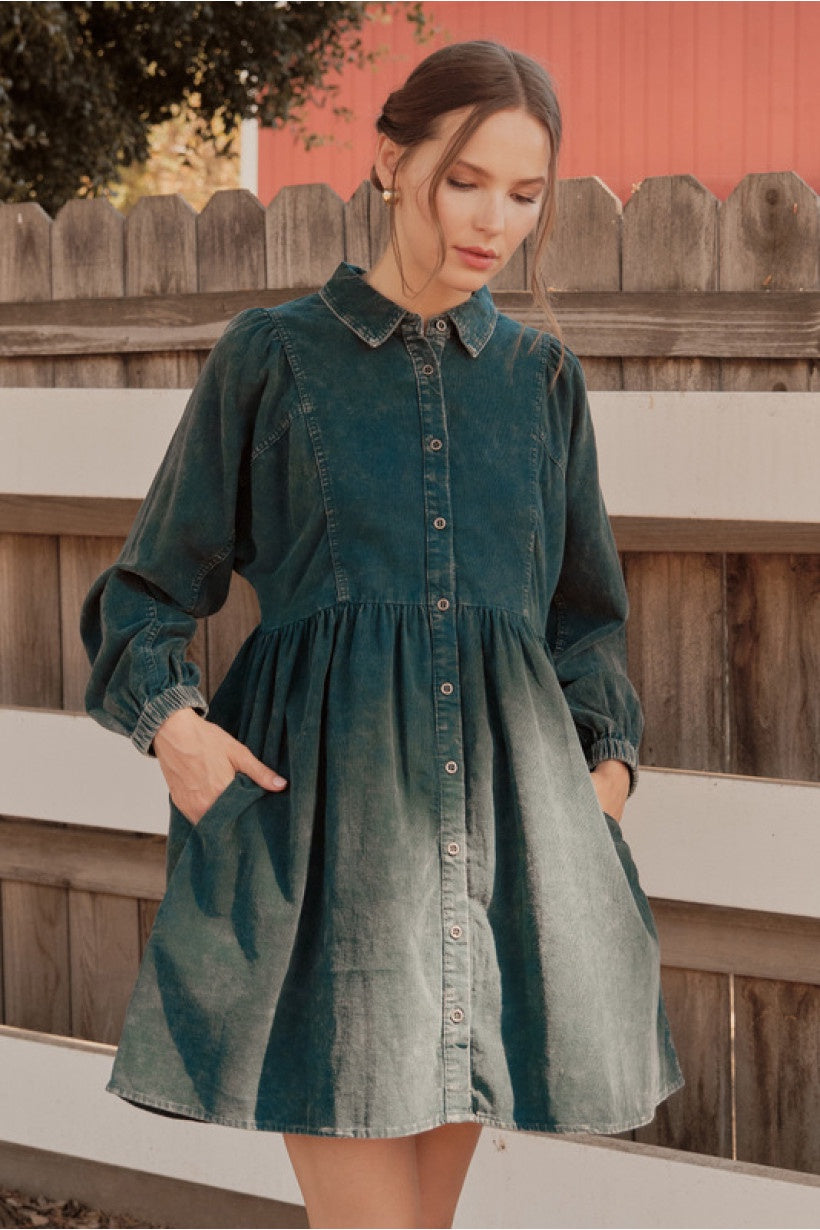 Corduroy Baby Doll Dress