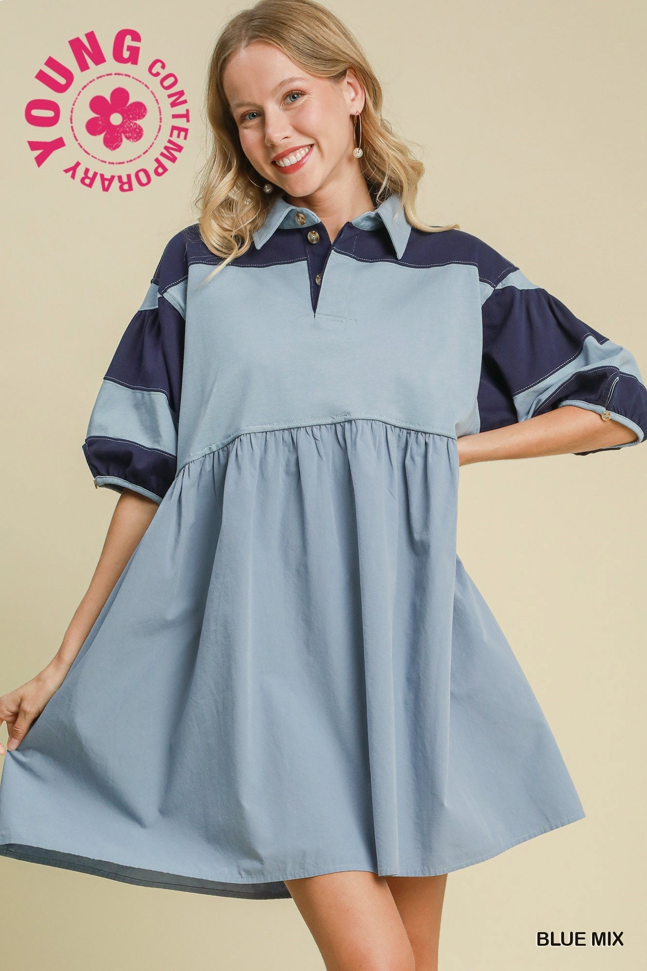 Blue Baby Doll Dress