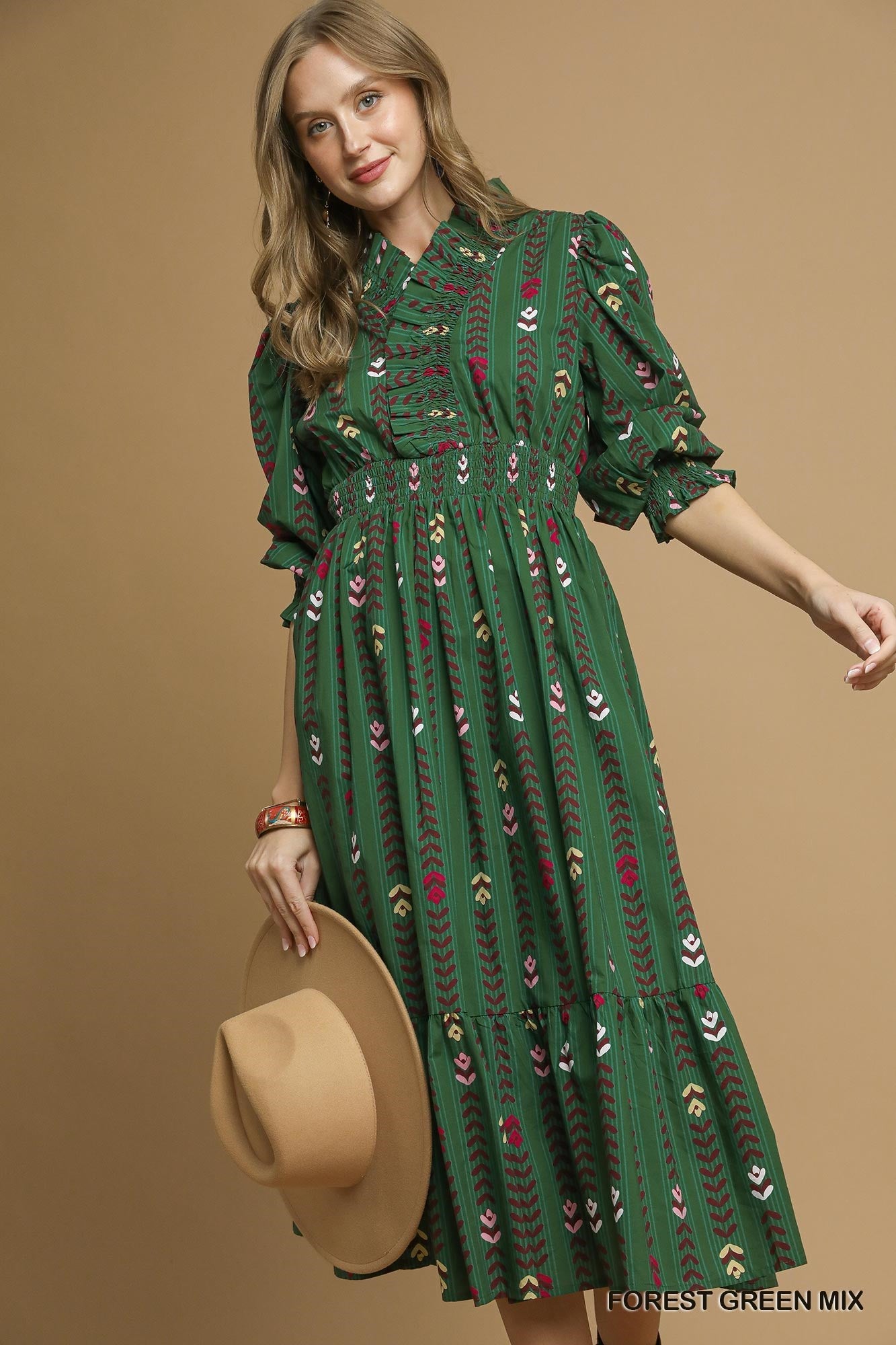 Green Floral Print