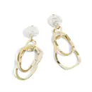Gold Pearl Waves Earrings