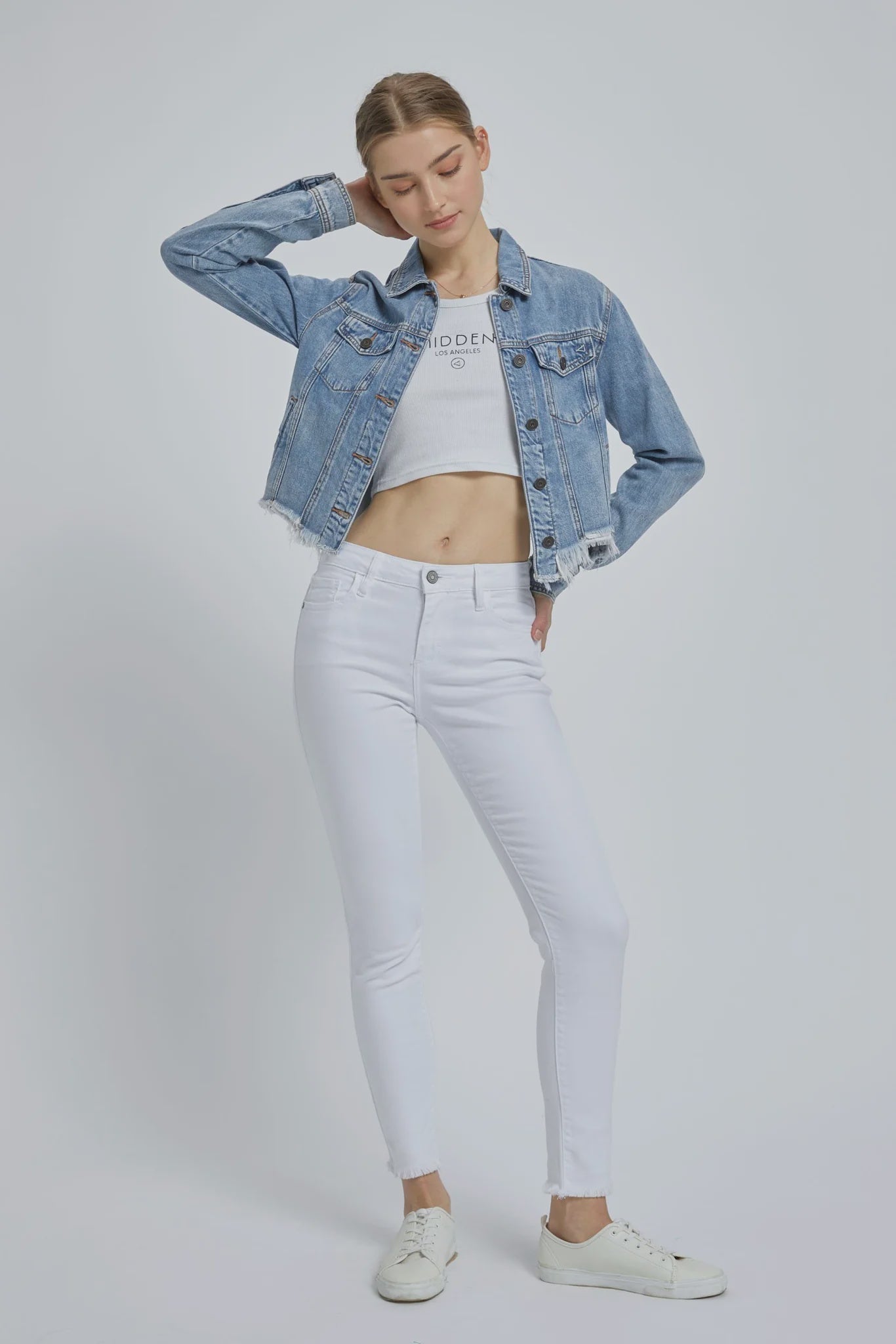 Frayed Blue Jean Jacket