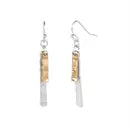 Mixed Metal Layered Dangle Earrings