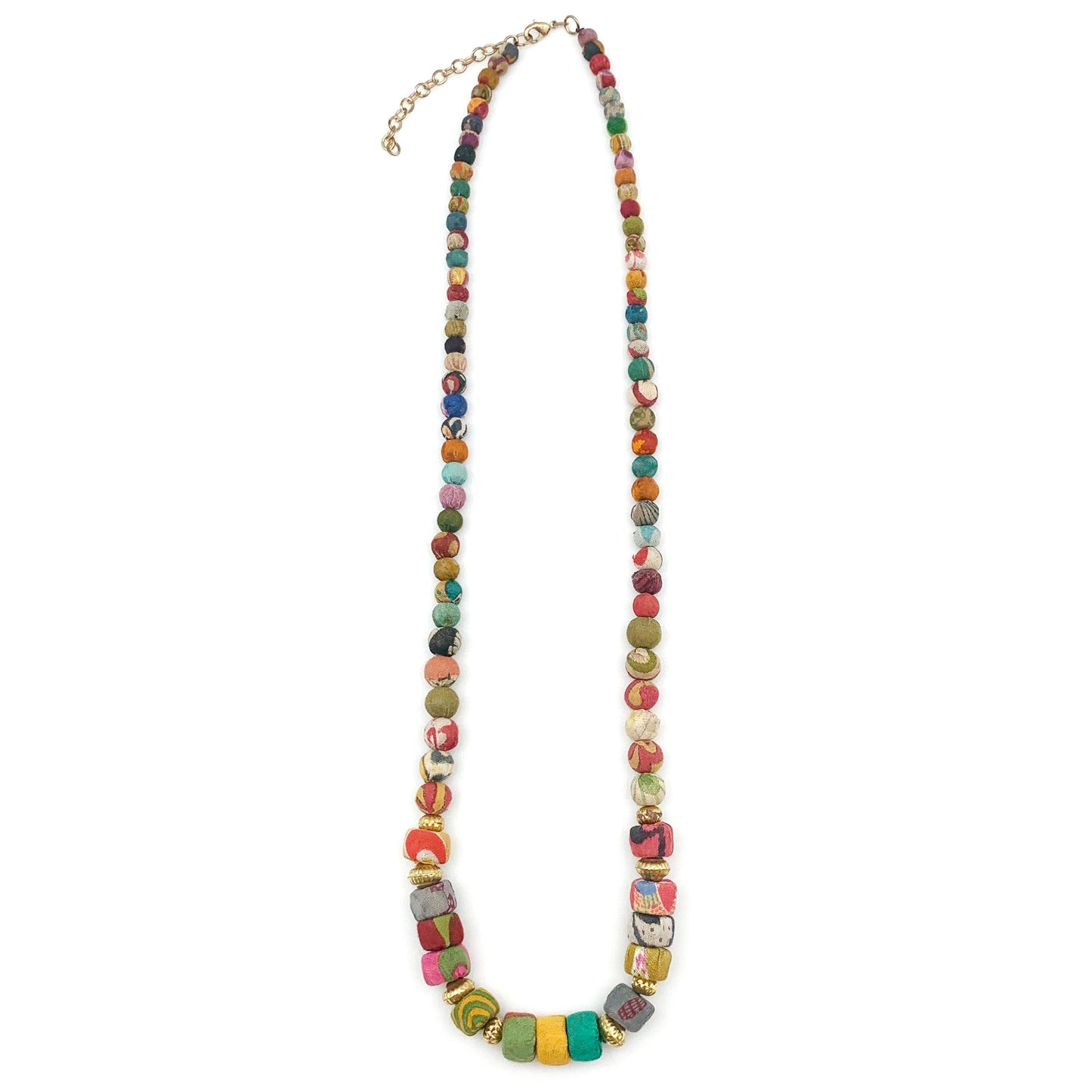 Aasha Small Round to Medium Oblong Single Strand Necklace