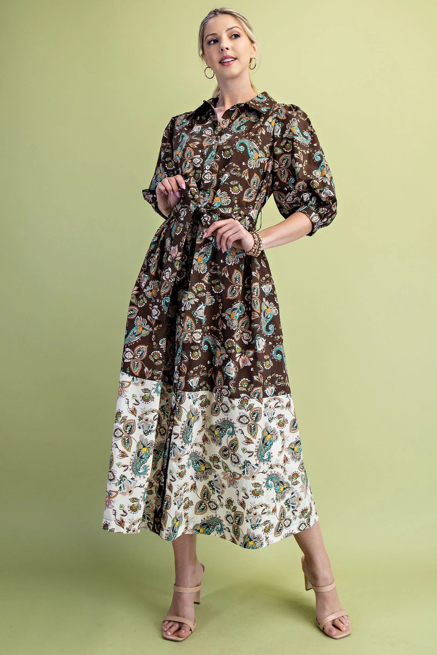 Paisley Print Color Block