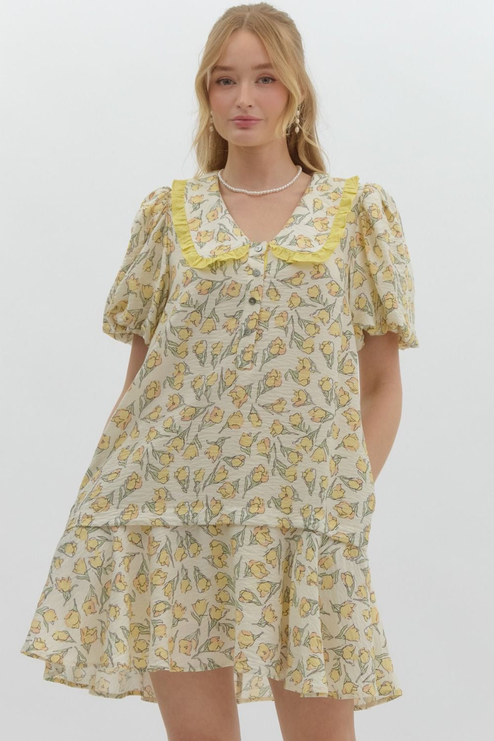 Floral Yellow Dress