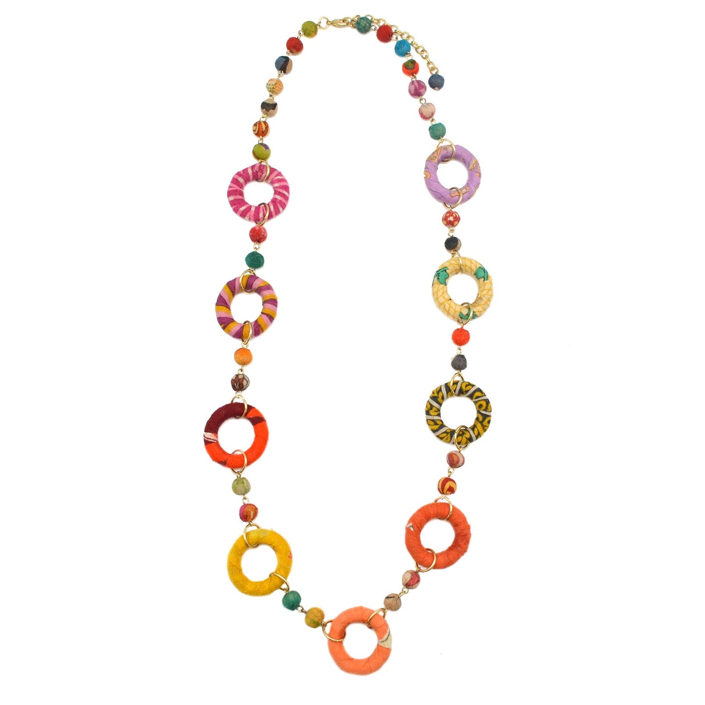 Aasha Large Rings Long Necklace