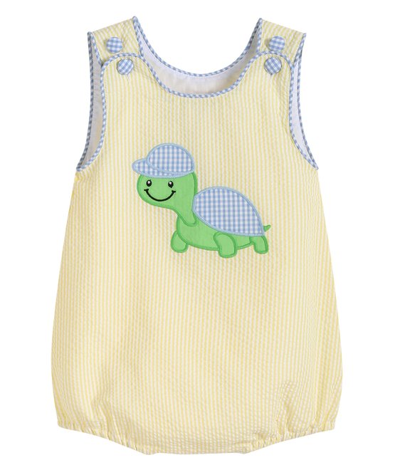 Yellow Turtle Baby Romper