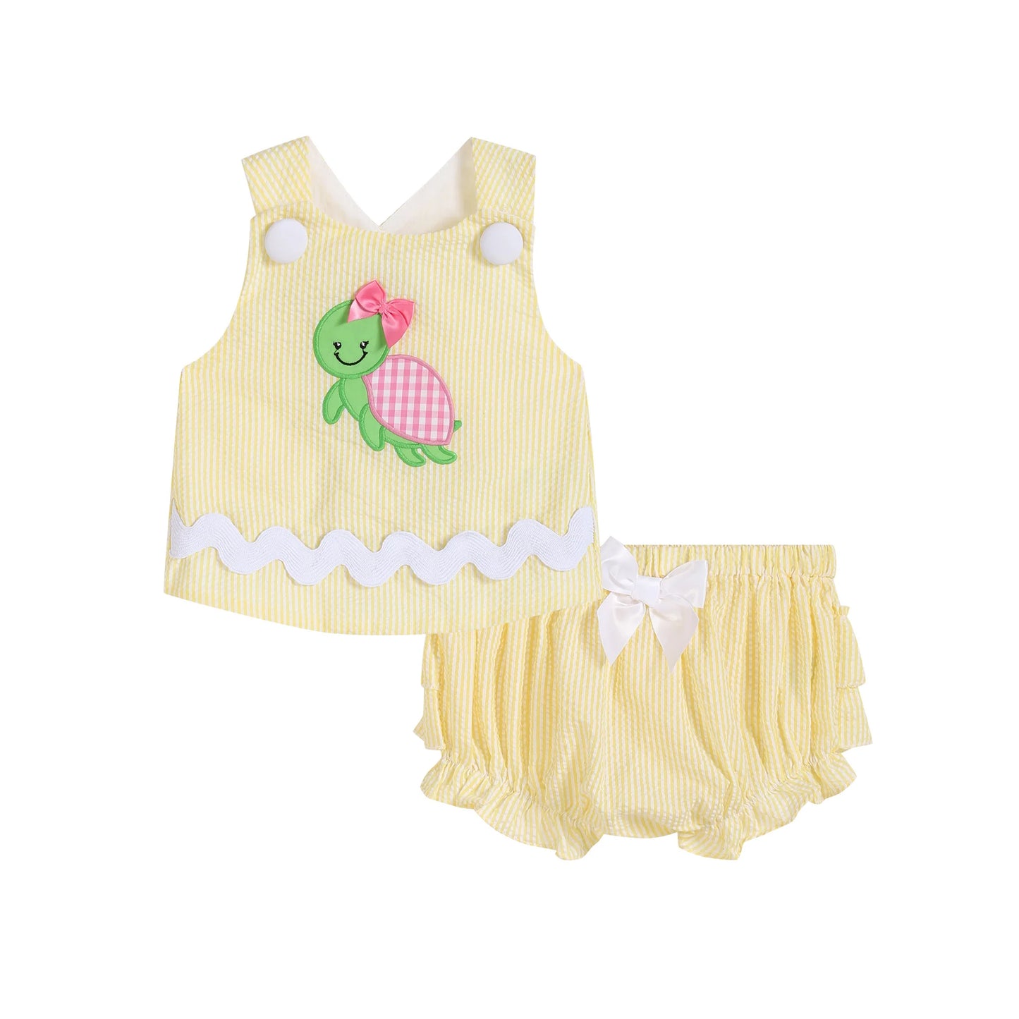 Yellow Turtle Bloomer Set