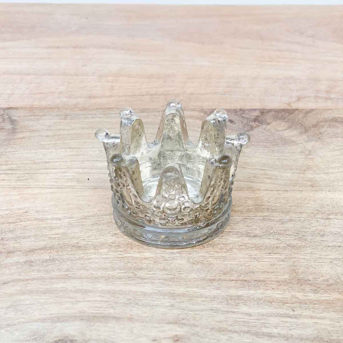 Crown glass votive