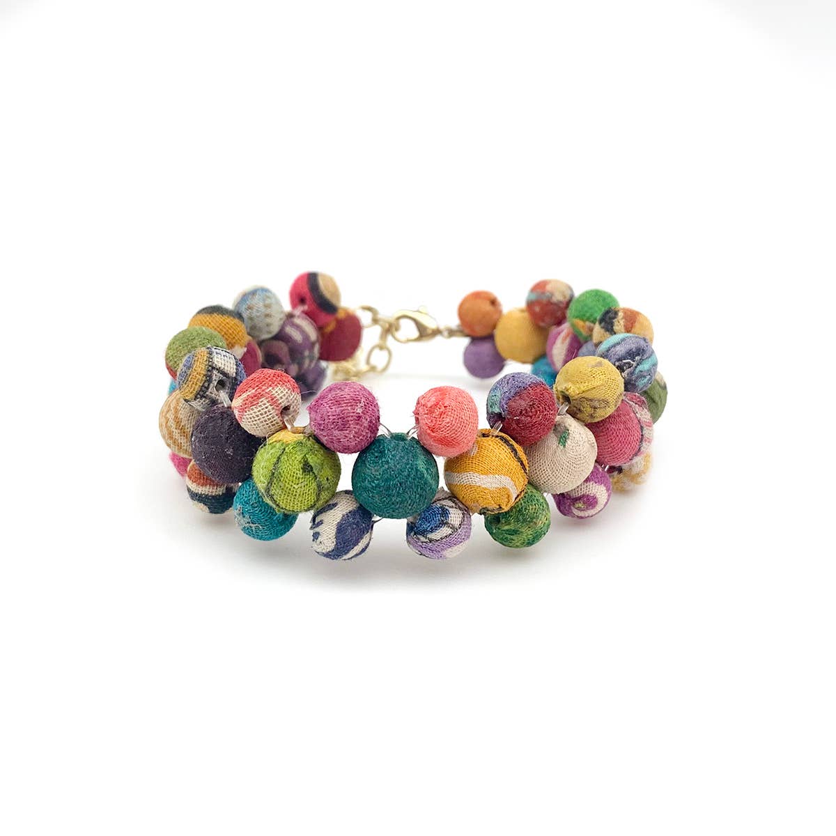 Carmel Mixed Bead Stretch Bracelet