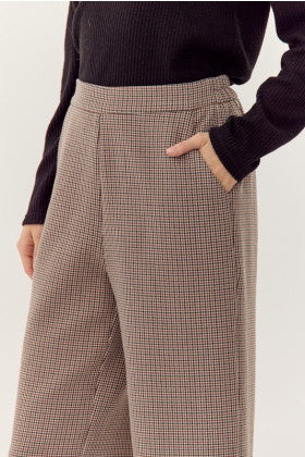 Taupe Plaid Pants