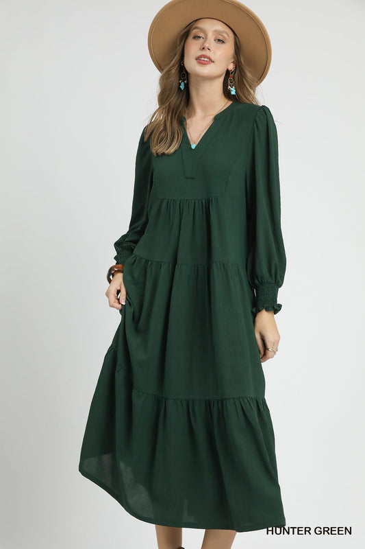 Tiered Midi Dress