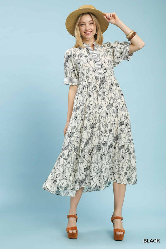 Floral Tiered Maxi Dress