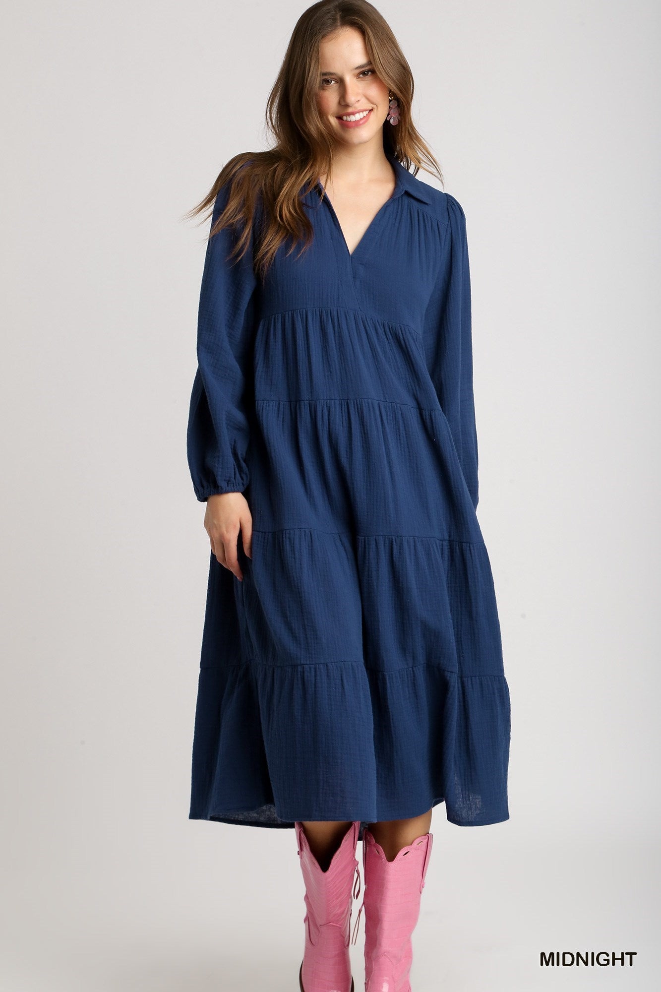 Gauze Midnight Blue Dress