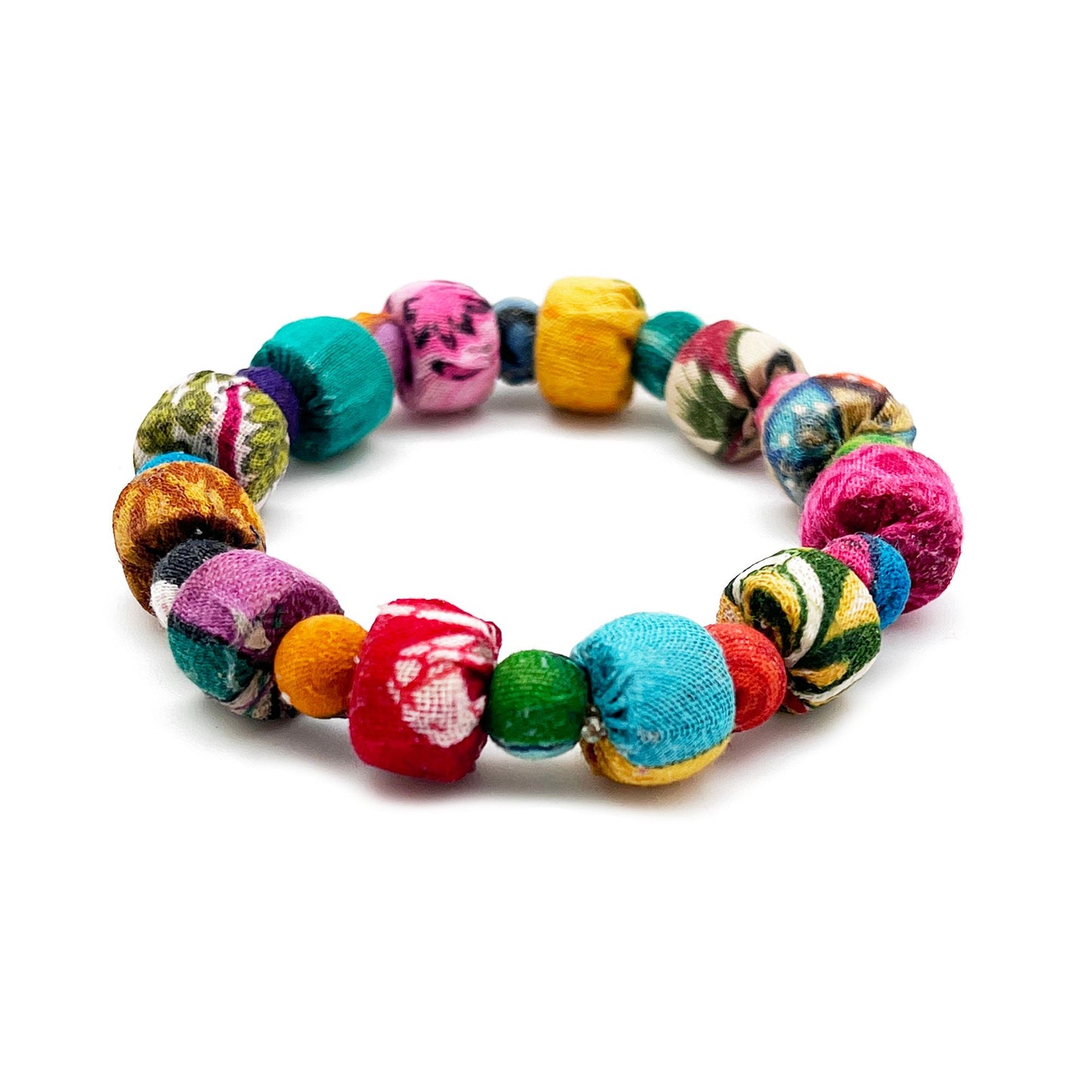 Aasha Bracelet – Elastic Square Round Bead Bracelet