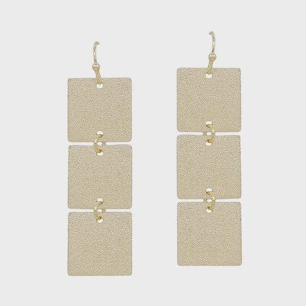 3 Square Earrings