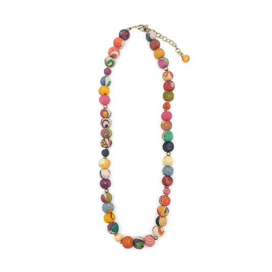 Aasha Simple Medium Sized Beads Short Layering Necklace