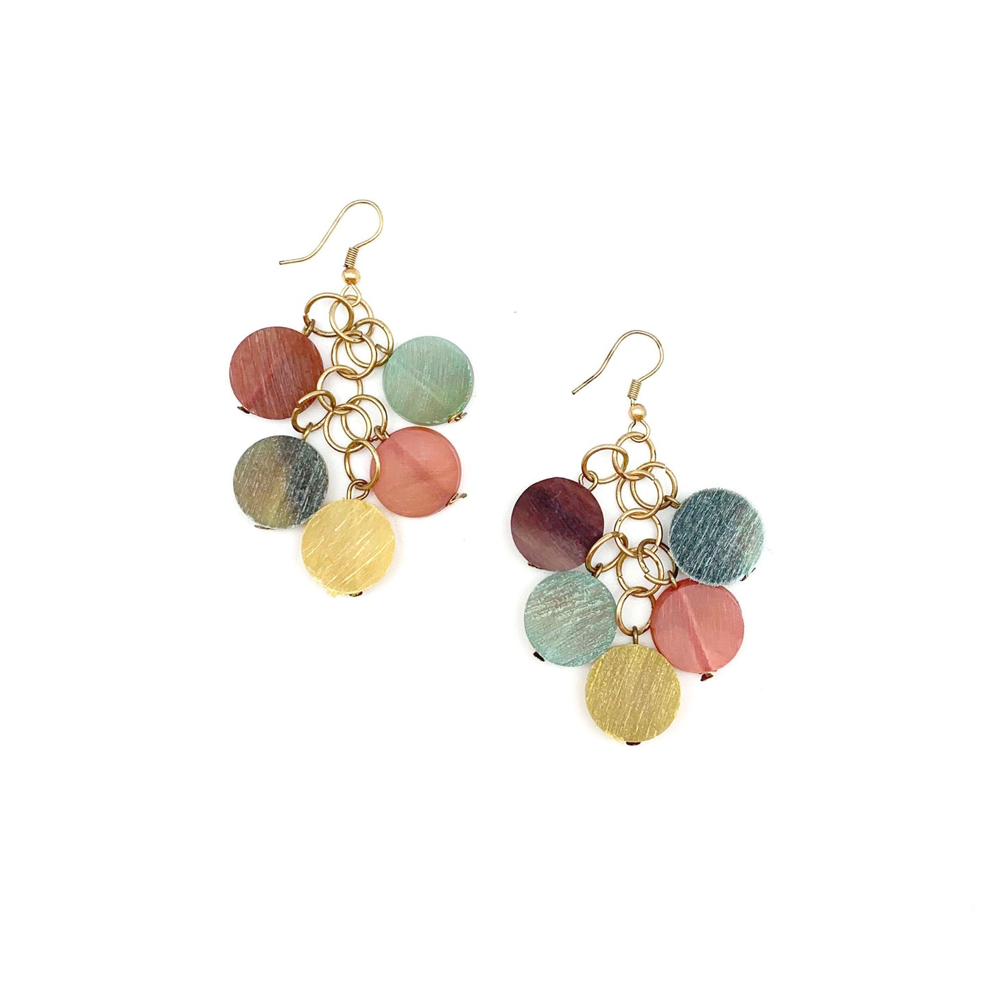 Omala Pleasing Pastels Collection Earrings - Beaded Cluster