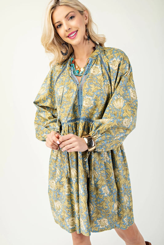 Printed Babydoll Dress