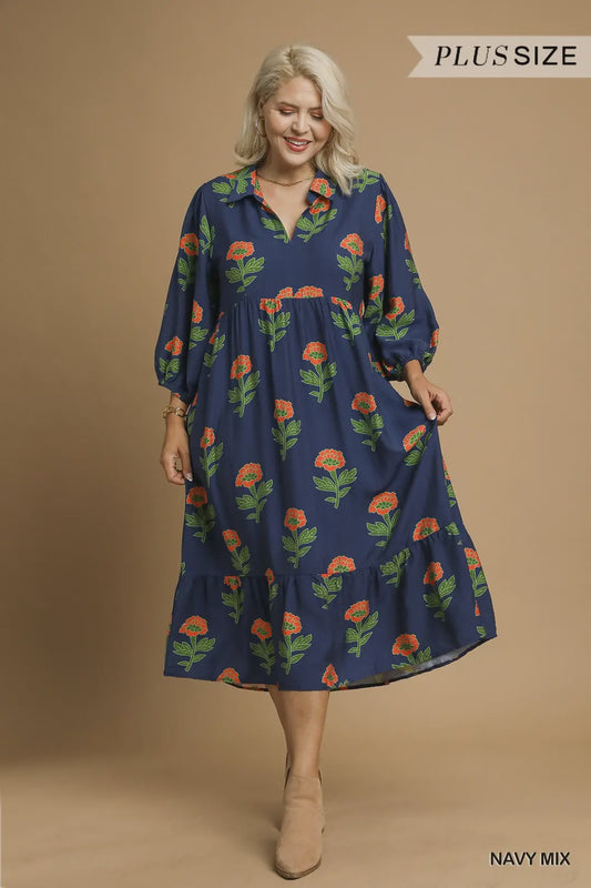 Navy Mix dress