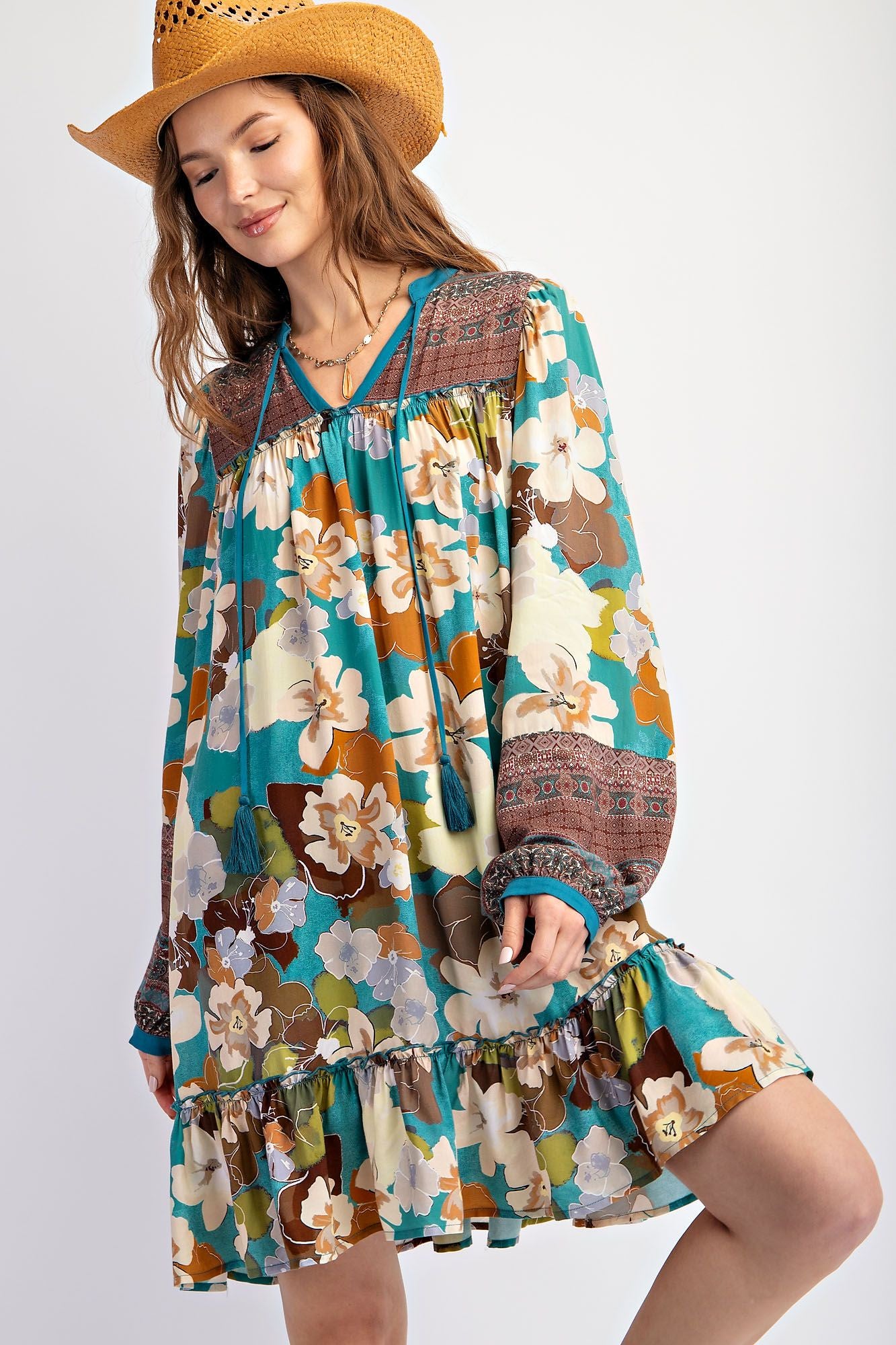 Floral Printed Rayon Dress